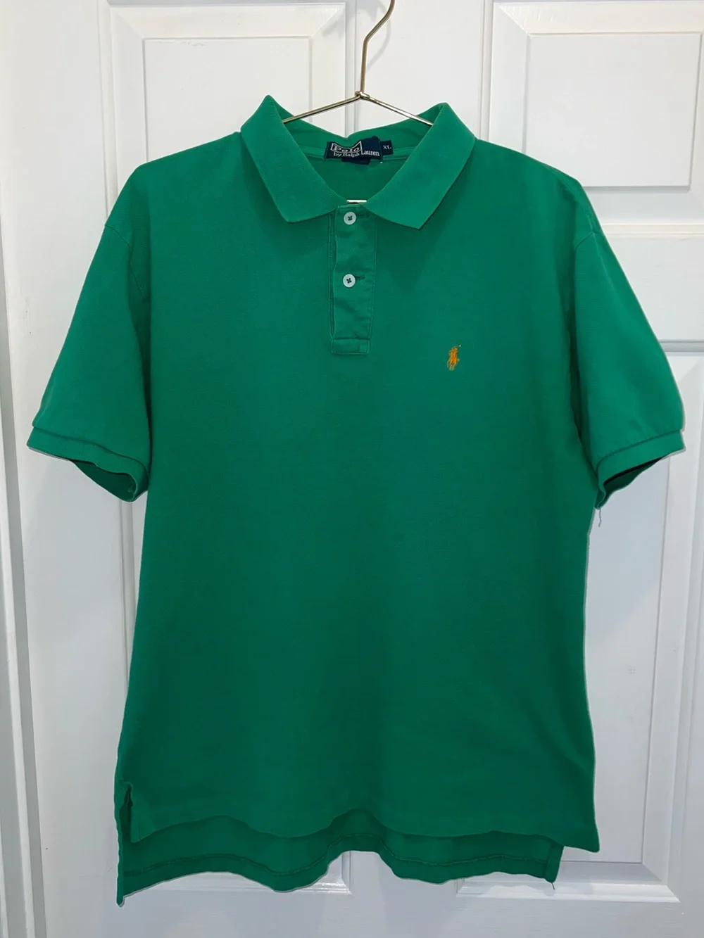 Ralph Lauren Men’s Emerald Green Polo with Orange Pony | Size XL